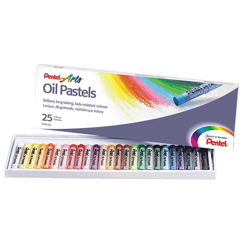 Oil pastels 25 colors Pentel