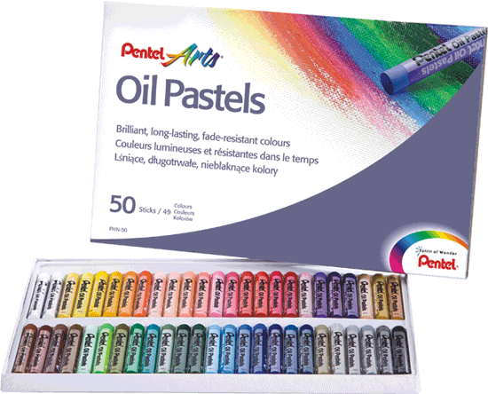 Pentel zestaw pasteli olejnych 50 kolorów
