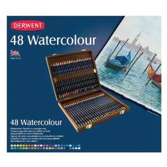 Derwent watercolor watercolor crayons 48 colors wooden case