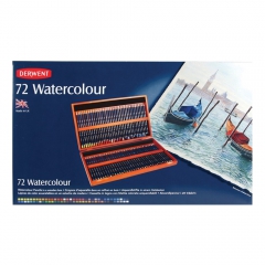 Derwent watercolour set of crayons 72 colours wooden case