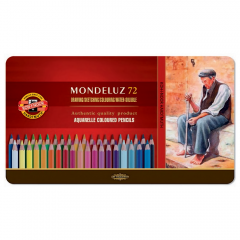 Watercolor crayons in pastel colors 72 colors