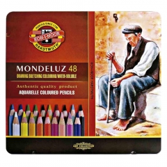 Koh-i-noor mondeluz set of 48 watercolors crayons metal pack