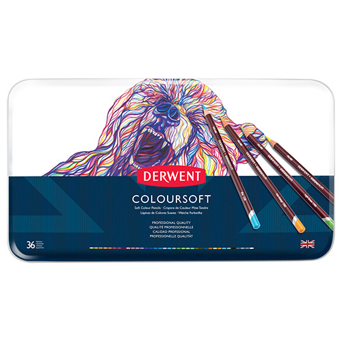 Set of crayons Derwent Coloursoft - 36 colors
