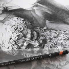Derwent graphic medium pencils for sketching 12 hardness 6B-4H
