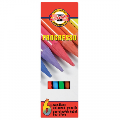 Treeless pastel Crayons Koh-i-Noor Progresso 6 pieces