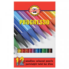Koh-I-Noor Progresso Woodless Colored 12-Pencil Set