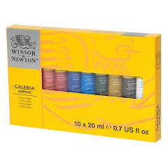 Winsor&Newton galeria zestaw farb akrylowych 10x20 ml