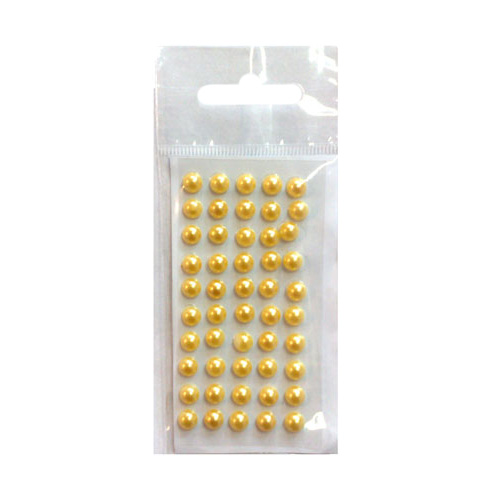 6mm self-adhesive half pearls 50 pcs