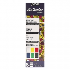 Set of paints for PEBEO SETCOLOR fabric 6x20ml