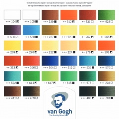 Talens van gogh superior zestaw farb olejnych drewniana kaseta