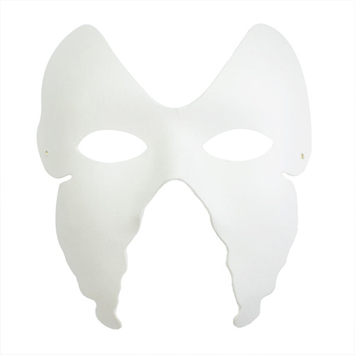 Maska z paper mache z gumką-motyl