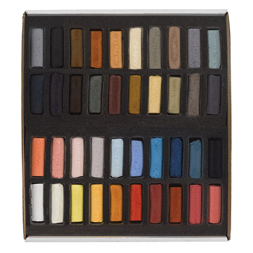 Sennelier dry pastels portrait set of 40 color halves