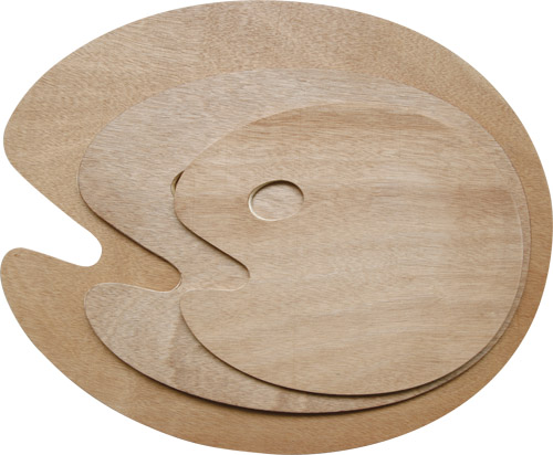 Wooden oval palette