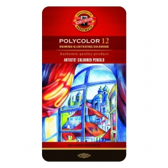 Koh-i-noor polycolor set of 12 artistic crayons metal pack
