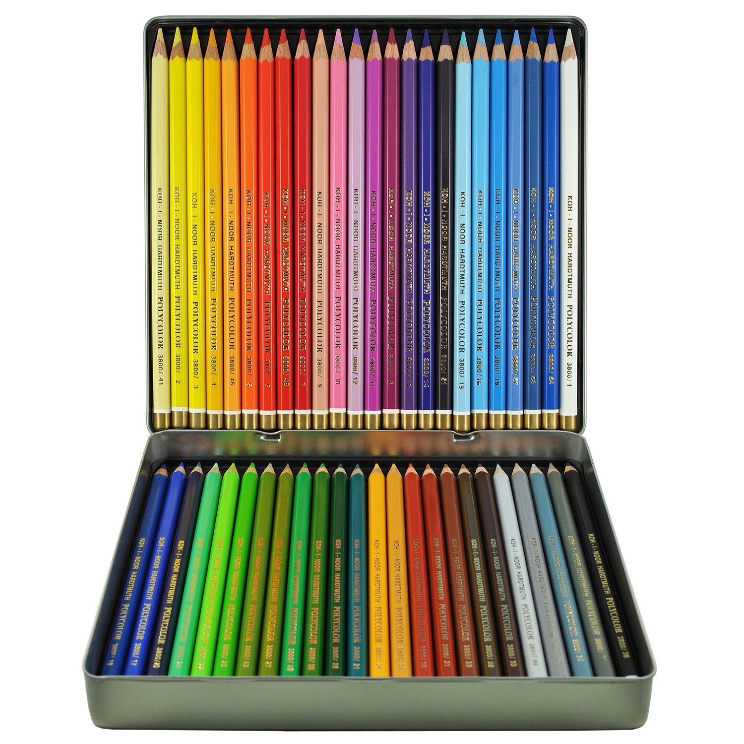 Koh-i-noor polycolor set of 48 artistic colored pencils metal pa