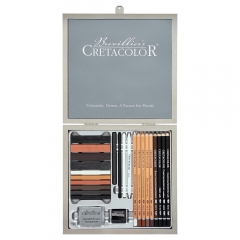 Cretacolor passion box drawing set of 25 elements