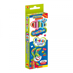 Bambino thick pencils with a sharpener 6 colors