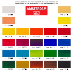 Talens amsterdam zestaw farb akrylowych 24x20ml