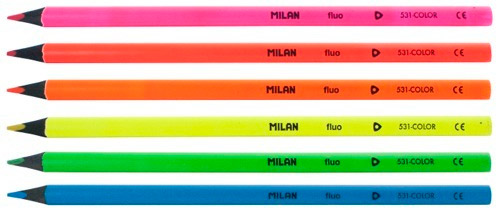 Milan zestaw 6 kredek fluorescencyjnych