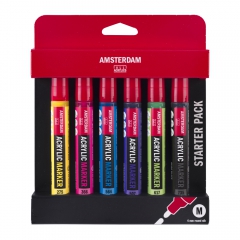 Talens amsterdam medium starter pack set of 6 acrylic pens