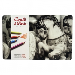 Conte a Paris zestaw 24 pasteli w kredce metalowe opakowanie