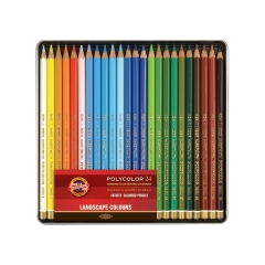 Koh-i-noor polycolor landscape artistic pencils 24 color metal pack