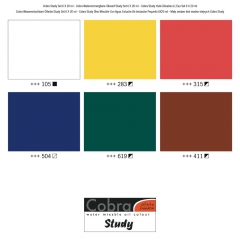 Talens cobra study farby olejne wodorozcieńczalne 6x20ml