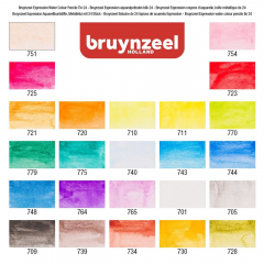 Bruynzeel expression aquarel zestaw 24 akwarelowych kredek 60313