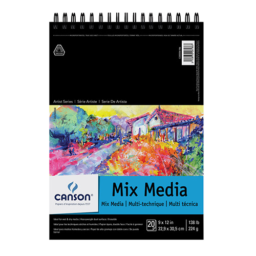 Szkicownik Canson artbook mix media 224g 40ark spirala
