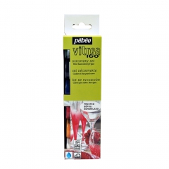 Set of PEBEO vitrea 160 frosted glass paints - 6x20ml