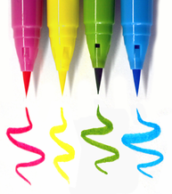 Kuretake clean color real brush pop colours zestaw 4 pisaków