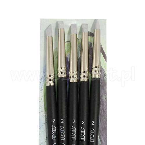 Set of 5 rubber Colour Shaper Brush Set Size 2 AMI