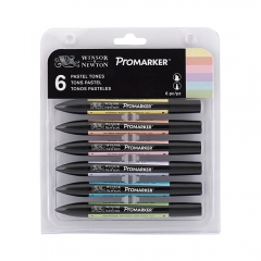 Winsor&Newton promarker pastel tones set 6 colors