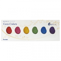 Kuretake gansai tambi gem colors zestaw 6 połyskujących akwareli