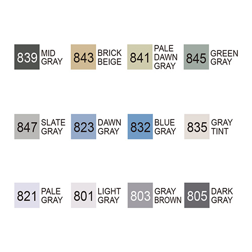 Kurecolor Twin WS Gray set of 12 markers