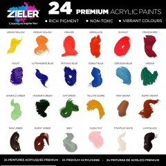 Zieler premium acrylic set of acrylic paints 24x22ml