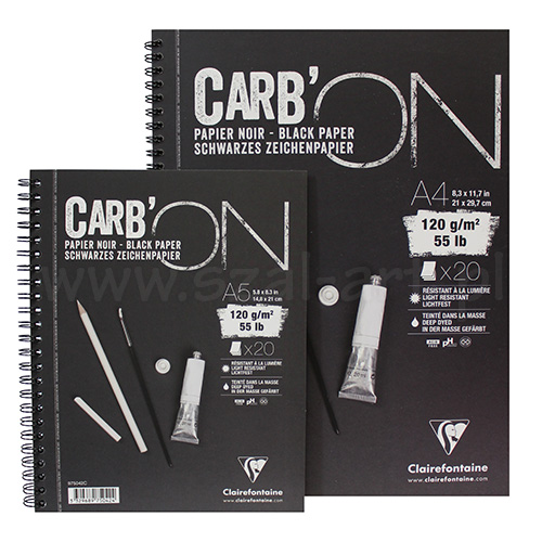 Blok Clairefontaine carbon 120g 20ark