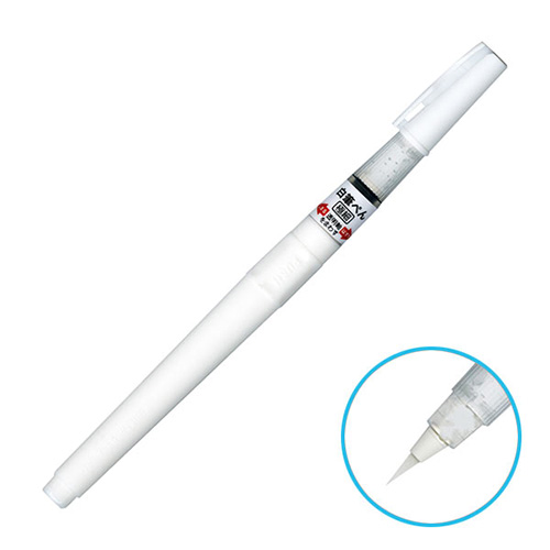Kuretake brush pen white small biały pisak pędzelkowy