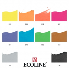 Talens ecoline mixing colours faby akwarelowe 10x30ml