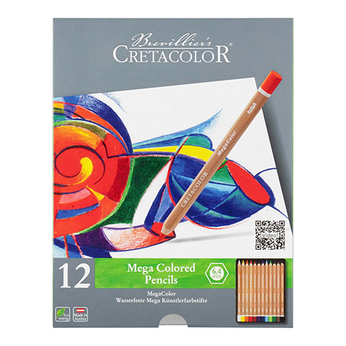 Cretacolor mega colored zestaw 12 kredek artystycznych