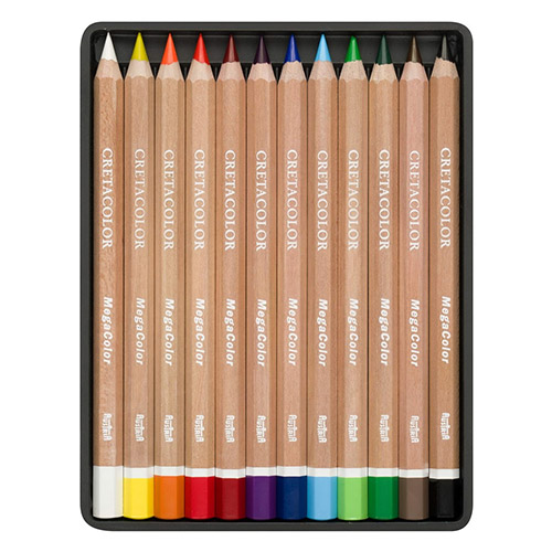 Cretacolor mega colored set of 12 crayons