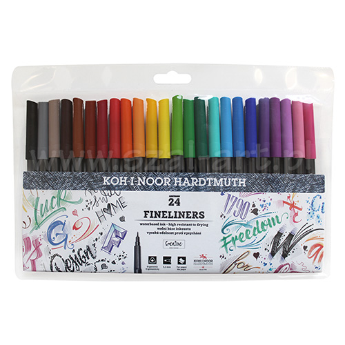 Koh-i-Noor fineliners set of 24 0.3 mm fine-tip pens
