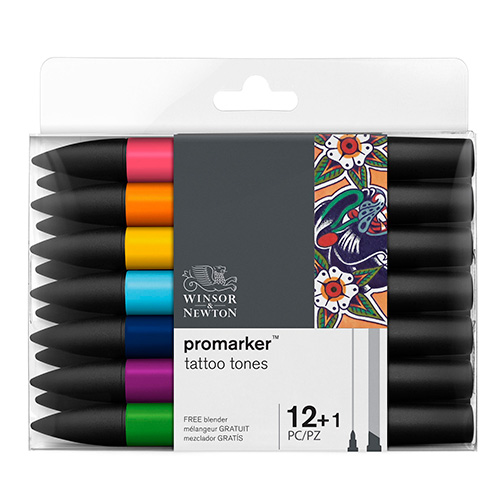 Winsor&Newton promarker tattoo tones zestaw 13 kolorów