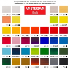 Talens AMSTERDAM general selection acrylic paints set 36x20ml