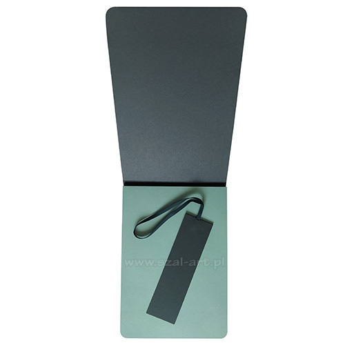 SM-LT block with dark green cover and elastic band 14.8x21cm 80g