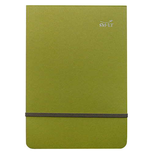 SM-LT block with olive cover and elastic band 14.8x21cm 80g 70 s