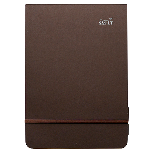 SM-LT block with brown cover and elastic band 14.8x21cm 80g 70 s