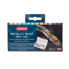 Derwent metallic paint pen set of 12 watercolors in a cube