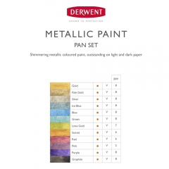 Derwent metallic paint pen zestaw 12 akwareli w kostce