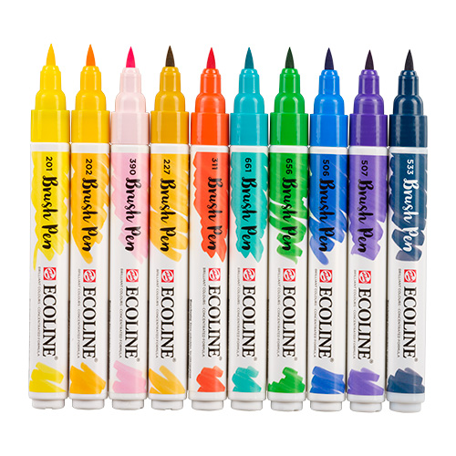 Talens ecoline illustrator set of 10 pens